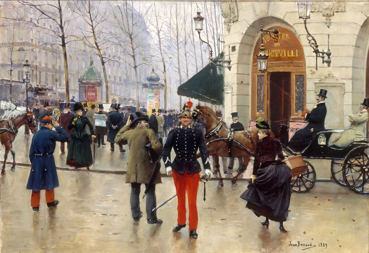 Il Boulevard des Capucines e il Teatro Vaudeville, 1889 - Museo Carnavalet
